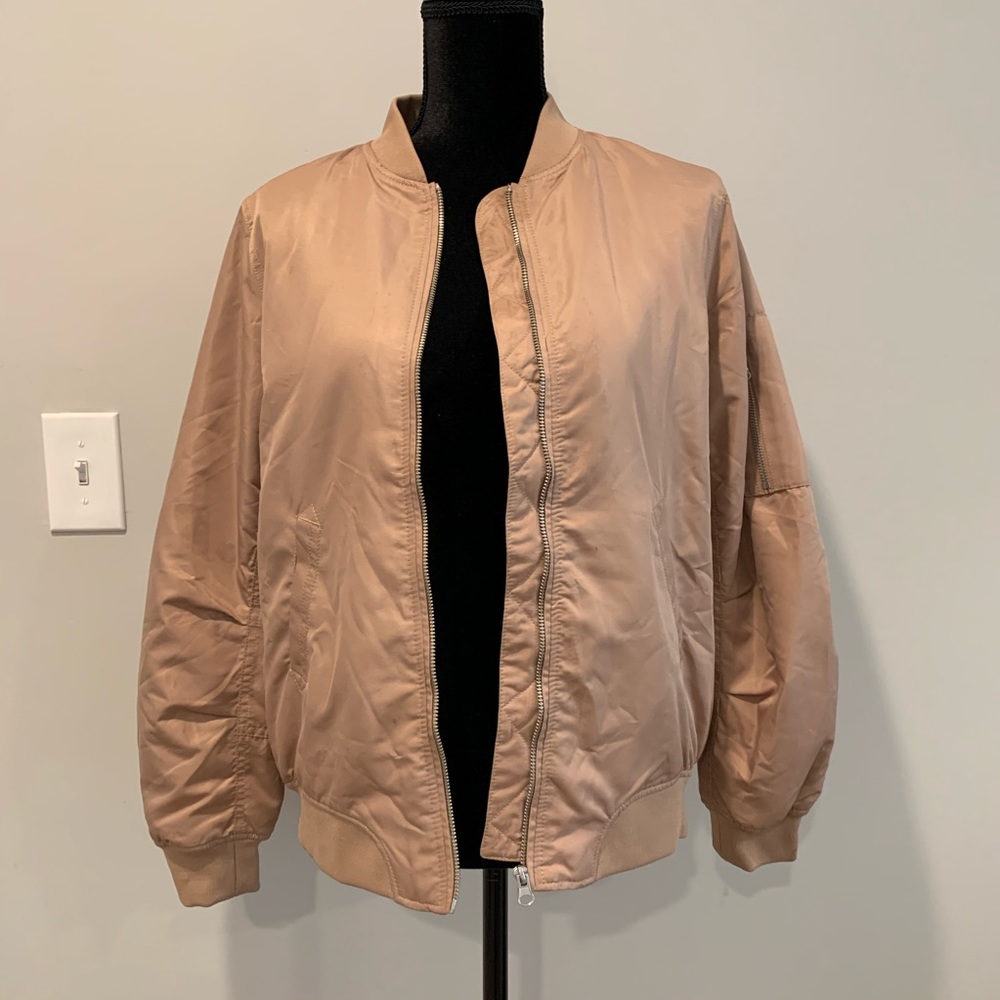 Forever 21 Beige Bomber Jacket